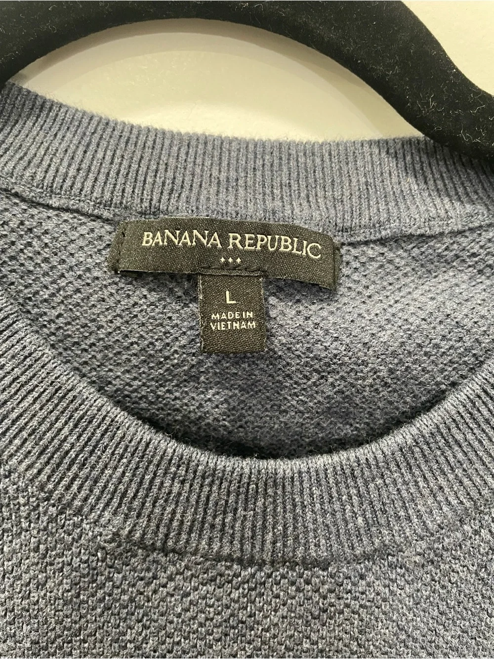 Banana Republic Textured Short Sleeve Shirt - Navy Blue